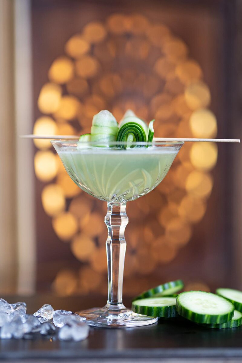 Cocktail im Restaurant der Pension in Kleinmachnow mit frischen Zutaten